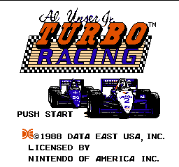 Al Unser Jr. Turbo Racing (USA) Title Screen